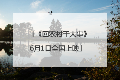 《回农村干大事》6月1日全国上映
