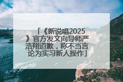 《新说唱2025》官方发文向导师严浩翔道歉，称不当言论为实习新人操作