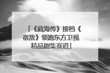 《藏海传》接档《宿敌》领跑东方卫视精品剧集赛道