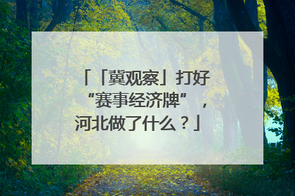 「冀观察」打好“赛事经济牌”，河北做了什么？
