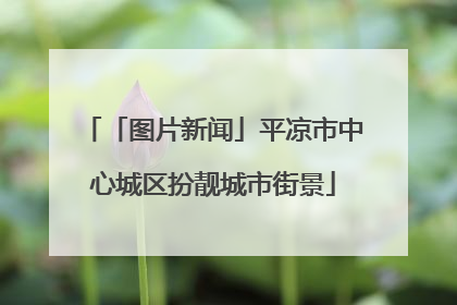 「图片新闻」平凉市中心城区扮靓城市街景