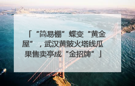 “简易棚”蝶变“黄金屋”，武汉黄陂火塔线瓜果售卖亭成“金招牌”