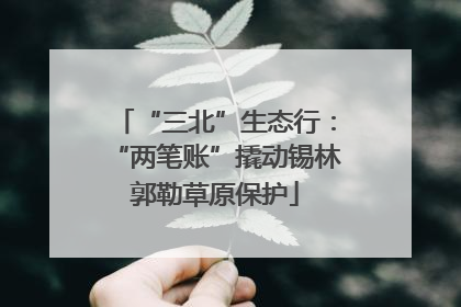 “三北”生态行：“两笔账”撬动锡林郭勒草原保护