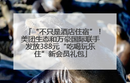 “不只是酒店住宿”！美团生态和万豪国际联手发放388元“吃喝玩乐住”新会员礼包