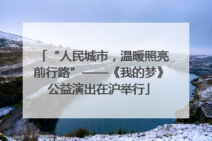 “人民城市，温暖照亮前行路”——《我的梦》公益演出在沪举行