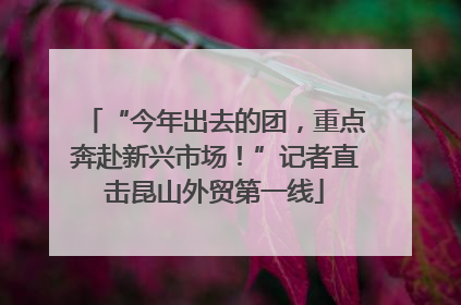 “今年出去的团，重点奔赴新兴市场！”记者直击昆山外贸第一线
