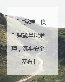 “党建三度”赋能基层治理,筑牢安全基石
