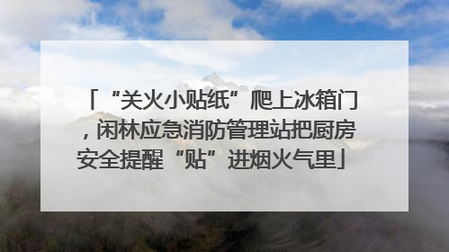 “关火小贴纸”爬上冰箱门，闲林应急消防管理站把厨房安全提醒“贴”进烟火气里