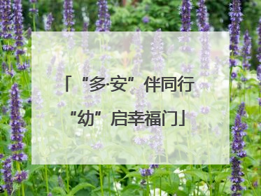 “多·安”伴同行 “幼”启幸福门
