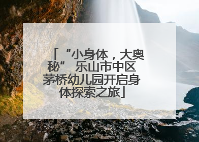 “小身体，大奥秘” 乐山市中区茅桥幼儿园开启身体探索之旅