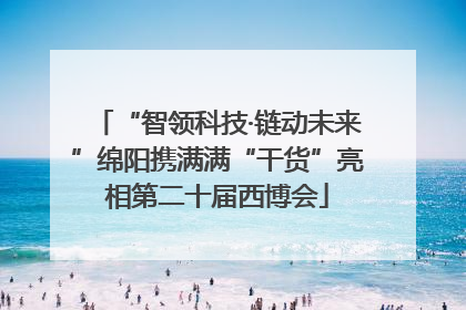“智领科技·链动未来”绵阳携满满“干货”亮相第二十届西博会