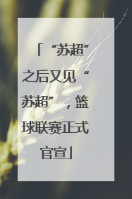 “苏超”之后又见“苏超”，篮球联赛正式官宣