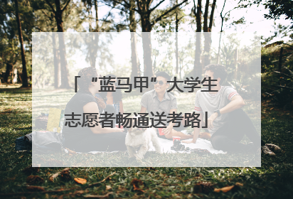“蓝马甲”大学生志愿者畅通送考路