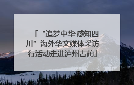 “追梦中华·感知四川”海外华文媒体采访行活动走进泸州古蔺