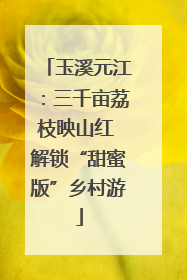玉溪元江：三千亩荔枝映山红 解锁“甜蜜版”乡村游