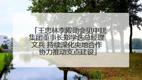 王忠林李殿勋会见中建集团董事长郑学选总经理文兵 持续深化央地合作 协力推动支点建设