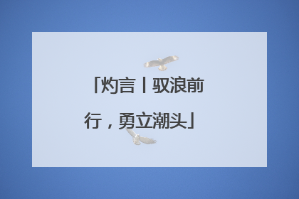 灼言丨驭浪前行，勇立潮头