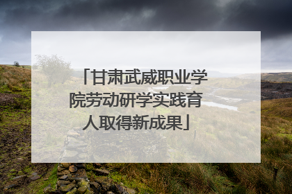 甘肃武威职业学院劳动研学实践育人取得新成果