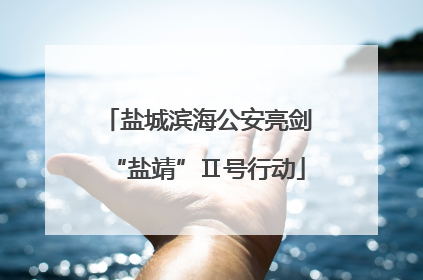 盐城滨海公安亮剑“盐靖”Ⅱ号行动