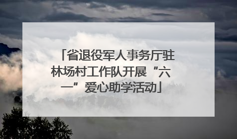 省退役军人事务厅驻林场村工作队开展“六一”爱心助学活动