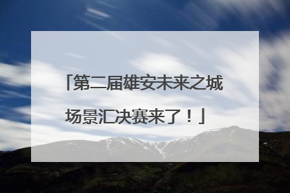 第二届雄安未来之城场景汇决赛来了！