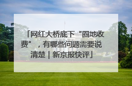 网红大桥底下“圈地收费”，有哪些问题需要说清楚｜新京报快评