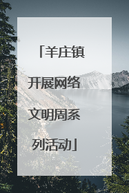 羊庄镇开展网络文明周系列活动