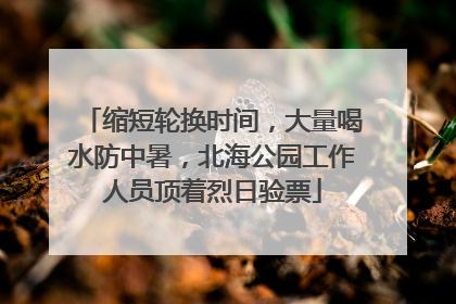 缩短轮换时间，大量喝水防中暑，北海公园工作人员顶着烈日验票