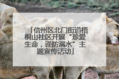 信州区北门街道梧桐山社区开展“珍爱生命，谨防溺水”主题宣传活动