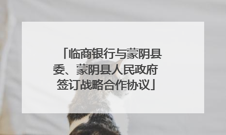 临商银行与蒙阴县委、蒙阴县人民政府签订战略合作协议