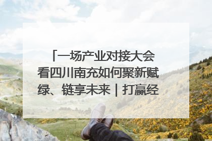 一场产业对接大会 看四川南充如何聚新赋绿、链享未来｜打赢经济发展翻身仗