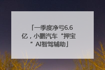 一季度净亏6.6亿，小鹏汽车“押宝”AI智驾辅助