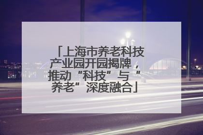 上海市养老科技产业园开园揭牌，推动“科技”与“养老”深度融合