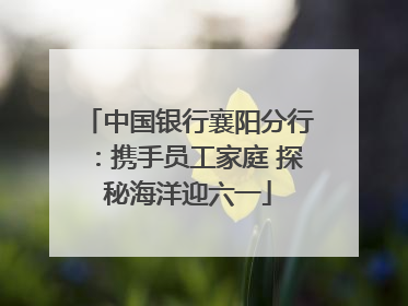 中国银行襄阳分行：携手员工家庭 探秘海洋迎六一