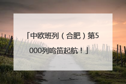 中欧班列（合肥）第5000列鸣笛起航！