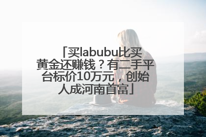 买labubu比买黄金还赚钱？有二手平台标价10万元，创始人成河南首富