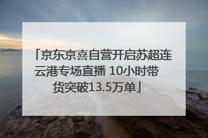 京东京喜自营开启苏超连云港专场直播 10小时带货突破13.5万单
