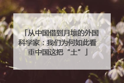 从中国借到月壤的外国科学家：我们为何如此看重中国这把“土”