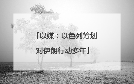 以媒：以色列筹划对伊朗行动多年