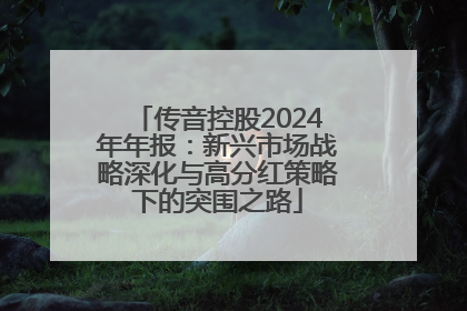 传音控股2024年年报：新兴市场战略深化与高分红策略下的突围之路