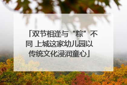 双节相逢与“粽”不同 上城这家幼儿园以传统文化浸润童心