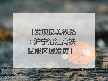 发现最美铁路：沪宁沿江高铁赋能区域发展