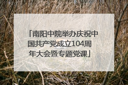 南阳中院举办庆祝中国共产党成立104周年大会暨专题党课
