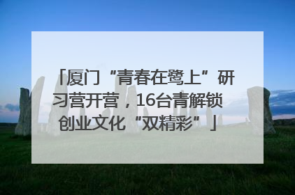 厦门“青春在鹭上”研习营开营，16台青解锁创业文化“双精彩”
