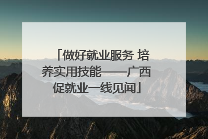 做好就业服务 培养实用技能——广西促就业一线见闻