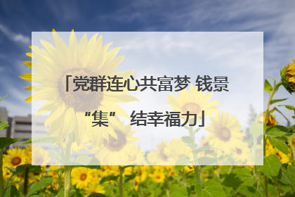 党群连心共富梦 钱景 “集” 结幸福力