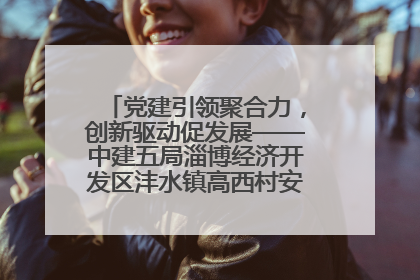 党建引领聚合力，创新驱动促发展——中建五局淄博经济开发区沣水镇高西村安置项目建设纪实