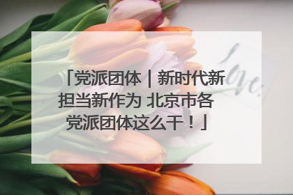 党派团体｜新时代新担当新作为 北京市各党派团体这么干！