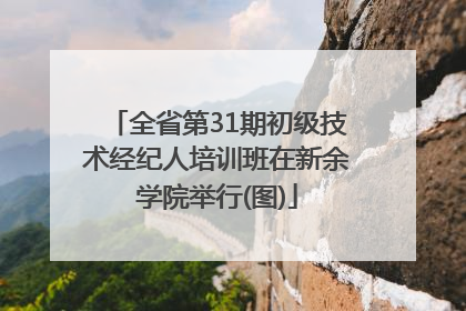 全省第31期初级技术经纪人培训班在新余学院举行(图)