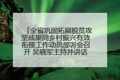 全省巩固拓展脱贫攻坚成果同乡村振兴有效衔接工作动员部署会召开 吴晓军主持并讲话 罗东川作安排部署